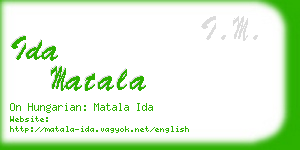 ida matala business card